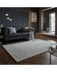Flair Kusový ručne tkaný koberec Tuscany Textured Wool Border Grey Marl 120x170