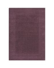 Flair Kusový ručne tkaný koberec Tuscany Textured Wool Border Purple 120x170