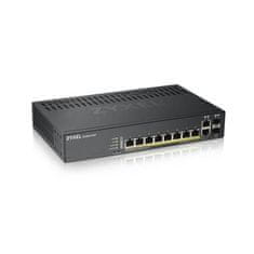 Zyxel GS1920-8HPv2, 10 Port Smart Managed Switch 8x Gigabit Copper a 2x Gigabit dual pers., hybrid mode, standalone or