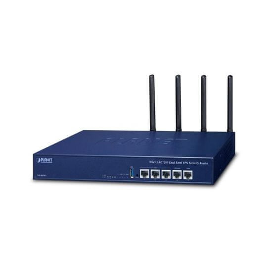 Planet VR-300W5 Enterprise router/firewall VPN/VLAN/QoS/HA/AP kontrolér, 2xWAN(SD-WAN), 3xLAN, WiFi 802.11ac