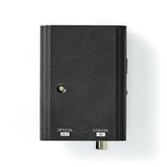Nedis ACON2505BK - Digitálny audio prevodník | 1cestný | Vstupný konektor: 1x S/PDIF | Výstupný konektor: Toslink Zásuvka