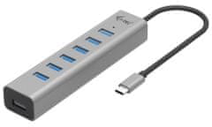 I-TEC USB-C nabíjací HUB Metal/ 7 portov/ USB-A 3.2 Gen 1/ kovový