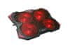 C-Tech Zefyros (GCP-01R), chladiaca podložka, casual gaming, 17,3", červené podsvietenie, regulácia otáčok