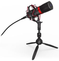 Endorfy mikrofón Streaming T / streamovací / stojanček / pop-up filter / 3,5 mm jack / USB-C