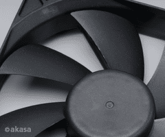 Akasa ventilátor - 12 cm - čierny - tichý S