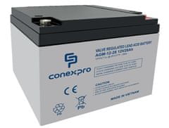 Batéria Conexpro AGM-12-28 VRLA AGM 12V/28Ah, T12