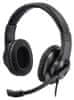 HAMA headset PC stereo HS-350/ drôtové slúchadlá + mikrofón/ 2x 3,5 mm jack/ citlivosť 100 dB/mW/ čierny