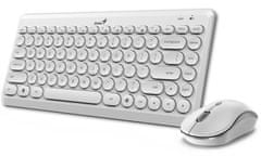 Genius LuxeMate Q8000, Set klávesnice a myši, bezdrôtový, CZ+SK layout, 2,4 GHz, mini USB prijímač, biely