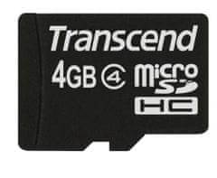 Transcend 4GB microSDHC (Class 4) pamäťová karta (bez adaptéra)