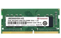 Transcend pamäť 4GB (JetRam) SODIMM DDR4 2666 1Rx8 CL19