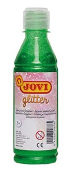 JOVI temperová farba glittrová 250 ml vo fľaši zelená