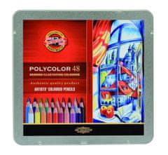 KOH-I-NOOR pastelky umelecké POLYCOLOR kresliarska sada 48 ks v plechovej krabičke