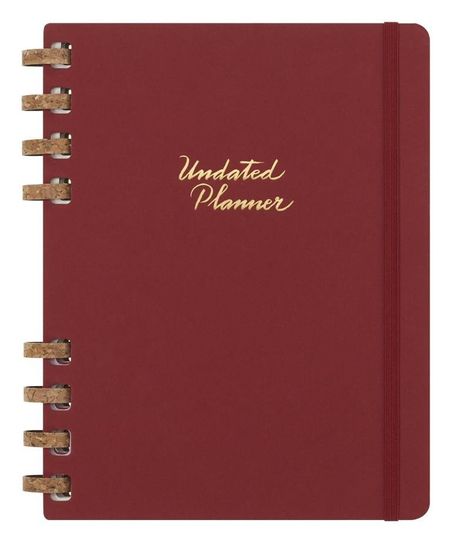 Moleskine Špirálový plánovací zápisník nedatovaný tvrdý červený XL