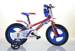 Dino bikes Detský bicykel 814L06 červeno,modro,biele 14"