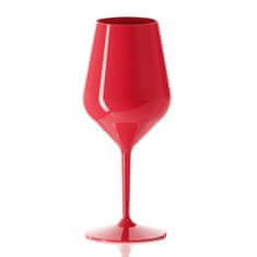 GOLD PLAST Nerozbitný plastový pohár na víno 470ml, červený, limitovaná edícia
