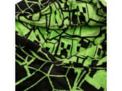 sarcia.eu Minecraft Čierno-zelená detská mikina/župan/deka s kapucňou, snuddie 104-116 cm