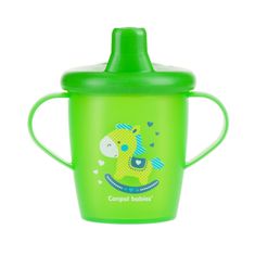 Canpol babies Nevylievací hrnček TOYS – zelený (250 ml)