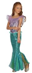 MaDe Šaty na karneval - mořská panna 120 -130 cm - rozbalené