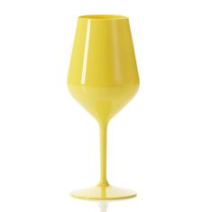 GOLD PLAST Nerozbitný plastový pohár na víno 470ml, žltý, limitovaná edícia