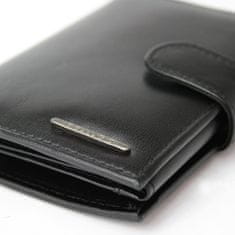 Bellugio Luxusná pánska kožená peňaženka Doknu, čierna