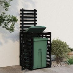 Vidaxl Úložný box pre odpadkový kôš čierny 84x90x128,5 cm borovica