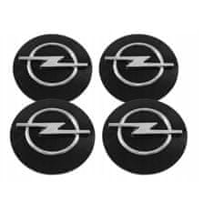 BB-Shop Čierne emblémy Opel 59 mm Sada 4 kusov