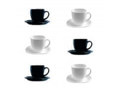 Luminarc Kávová súprava Carine Neo White & Black 12-dielna LUMINARC