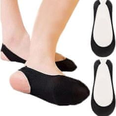 Northix Neviditeľné ponožky do poltopánky - čierne - 3 páry 