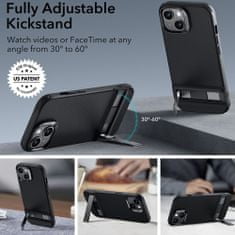 ESR Air Shield Boost Kickstand - iPhone 15 Pro - Translucent Black