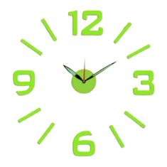 MPM QUALITY Nalepovacie nástenné hodiny, 3514/3/12 Green, 60cm