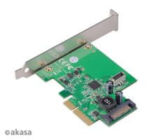Akasa PCIe karta USB 3.2 Gen 2 interný konektor