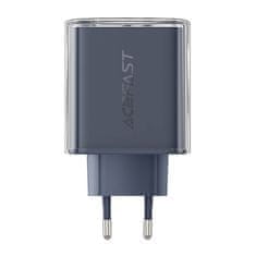 AceFast Sieťová nabíjačka Acefast A45, 2x USB-C, 1xUSB-A, 65W PD (sivá)