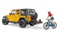 BRUDER Jeep Wrangler Rubicon s cyklistom a okolo