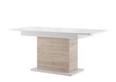 Szynaka Rozkladací stĺpový jedálenský stôl SMART 03, dub sonoma/biela