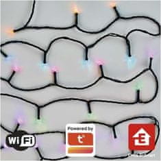 EMOS GoSmart LED vánoční řetěz, 12 m, venkovní i vnitřní, RGB, programy, časovač, wifi