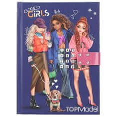 Top Model Zápisník na kód , Tmavomodrý, motív CITY GIRLS