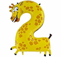 Grabo Fóliový balón číslo 2 Žirafa 104cm