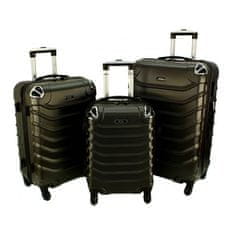 Rogal Čierna sada 3 plastových kufrov "Premium" - veľ. M, L, XL