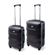 Rogal Čierna 2 dielna sada luxusných plastových kufrov "Luxury" - veľ. M, L