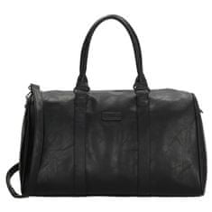Beagles Čierna kožená cestovná taška "Grande" - veľ. M