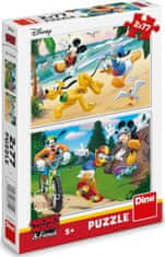 DINO Puzzle Mickey športuje 2x77 dielikov