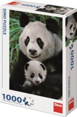 DINO Puzzle Panda s mláďaťom 1000 dielikov