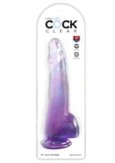 Pipedream Pipedream King Cock Clear 10" Cock with Balls purple dildo