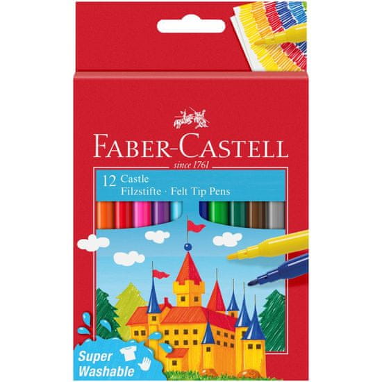 Faber-Castell Popisovače Fibre-Tip Castle 12 farebné