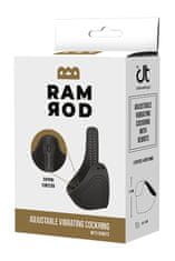 Dreamtoys RAMROD Adjustable Vibe Cockring Remote (Black), nastaviteľný masturbátor