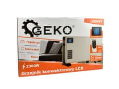 GEKO Konvektor so vstavaným ventilátorom, LCD panelom a DO, 2300W G80441