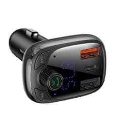 BASEUS Car Charger Bluetooth Fm Transmitter T-typed Smart QuickCharger MP3 čierna (CCTM-B01)
