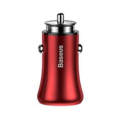 BASEUS Car Charger Gentleman 4.8A Dual-USB Red (CCALL-GB09)