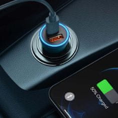 BASEUS Car Charger Golden Contactor Max Dual Fast Charger C+U 60W Dark Gray (CGJM000113)