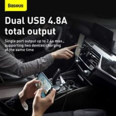 BASEUS Car Charger Grain Pro Dual USB 4.8A čierna (CCALLP-01)